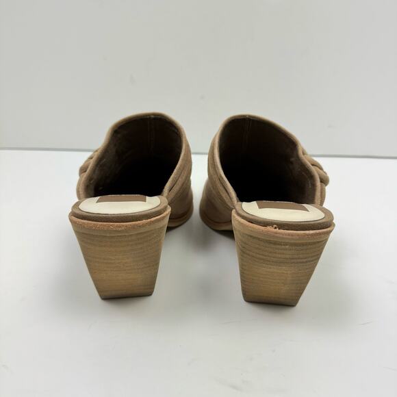 NEW Dolce Vita Sita Tan Suede Leather Western Slide Heel Mules - Picture 6 of 11